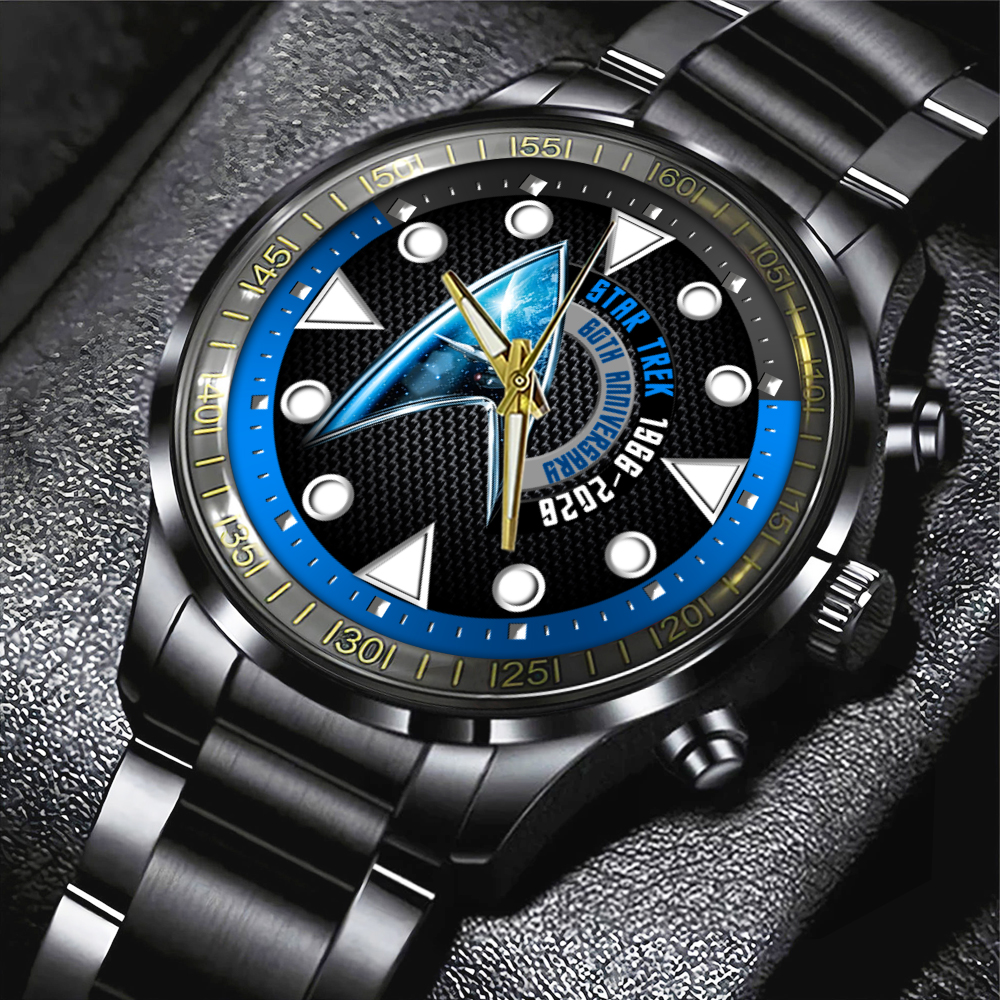 Goalzenith Star Trek Music Black Stainless Steel Watch For Fan