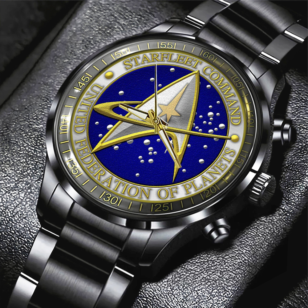 Goalzenith Star Trek Music Black Stainless Steel Watch For Fan