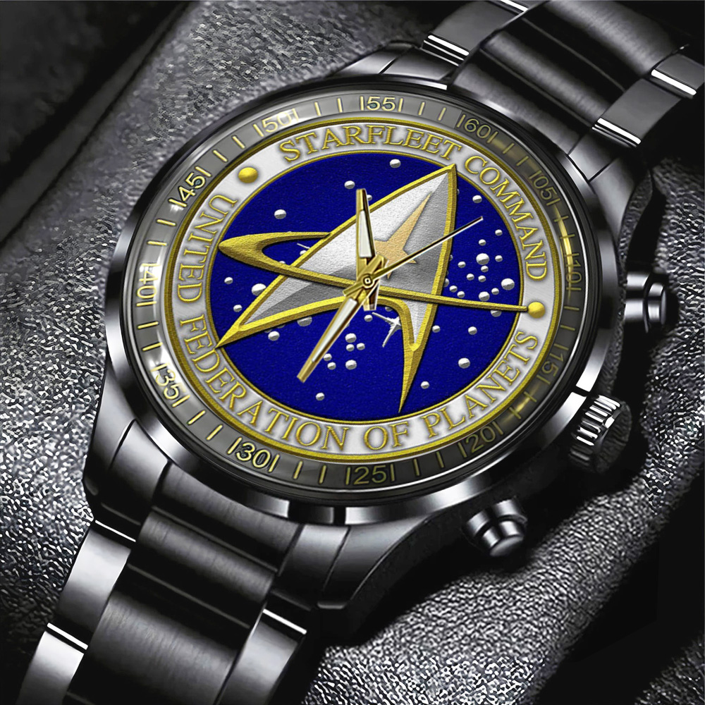 Goalzenith Star Trek Music Black Stainless Steel Watch For Fan