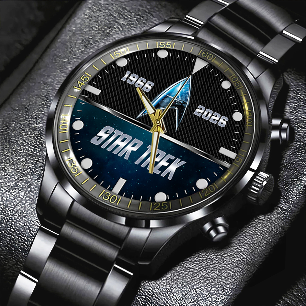 Goalzenith Star Trek Music Black Stainless Steel Watch For Fan