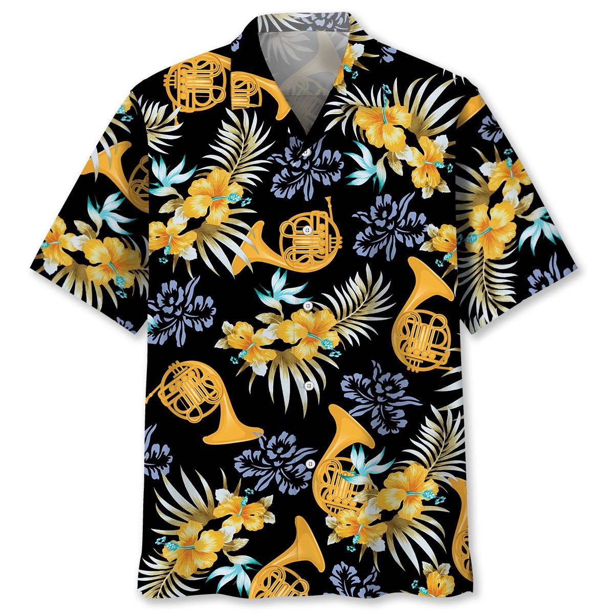 Goalzenith Tropical French Horn Brass Hawaiian Shirt For Fan