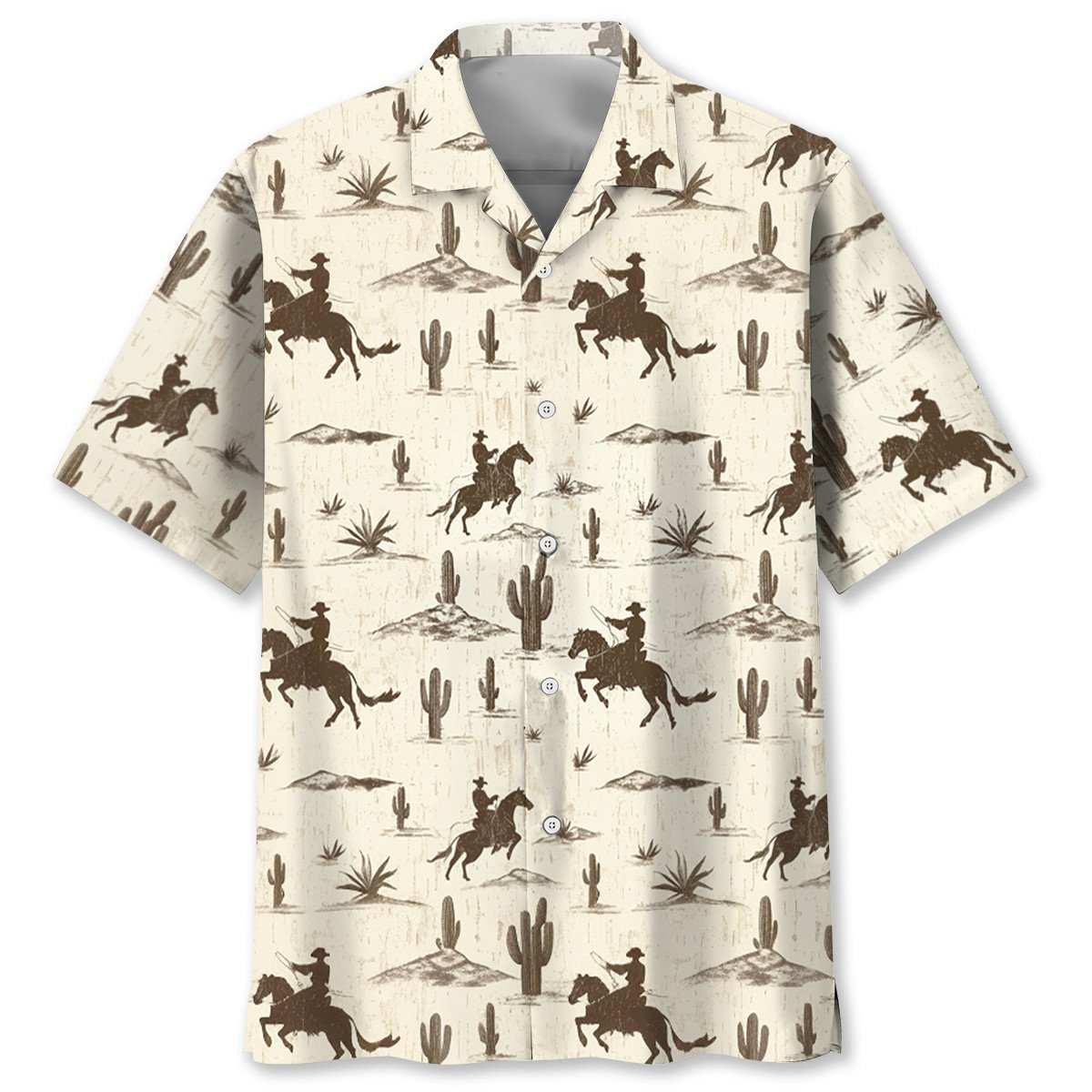 Goalzenith Vintage Cowboy Desert Hawaiian Shirt For Fan