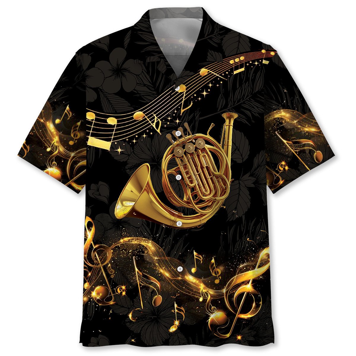 Goalzenith Vintage French Horn Hawaiian Shirt For Fan