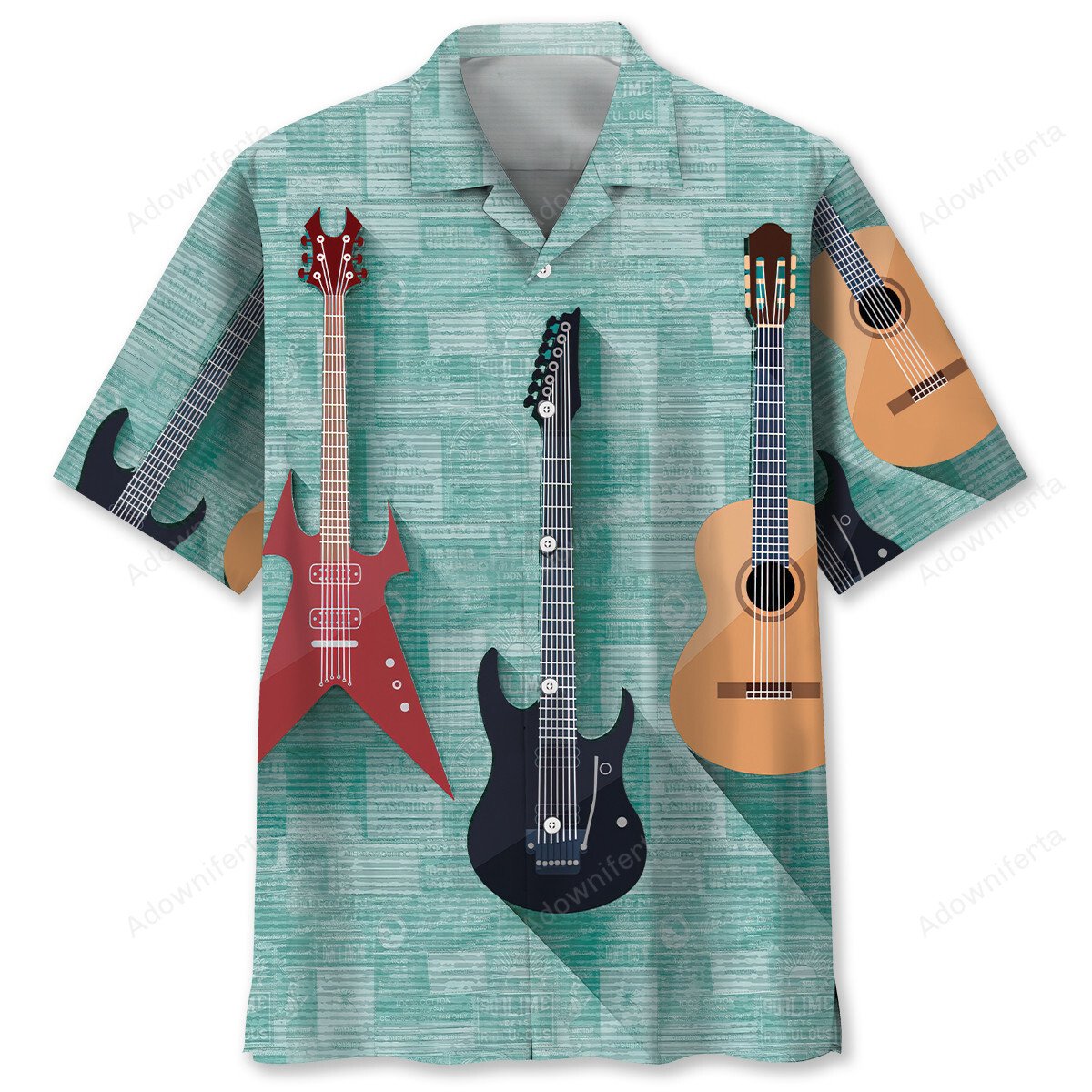 Goalzenith Vintage Guitar Hawaiian Shirt For Fan