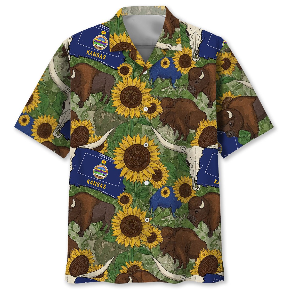 Goalzenith Vintage Kansas State Doodle Art Hawaiian Shirt For Fan