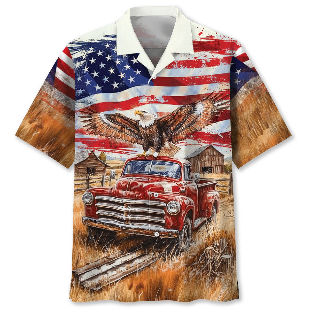 Goalzenith Vintage Red Pick Up truck Hawaiian Shirt For Fan