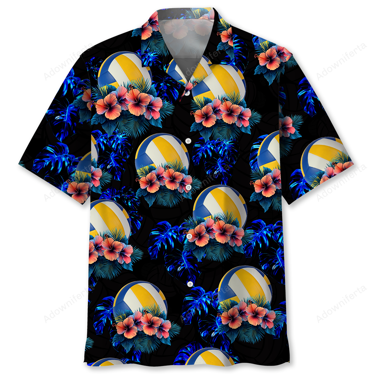 Goalzenith Volleyball Hibiscus Tropical Hawaiian Shirt For Fan
