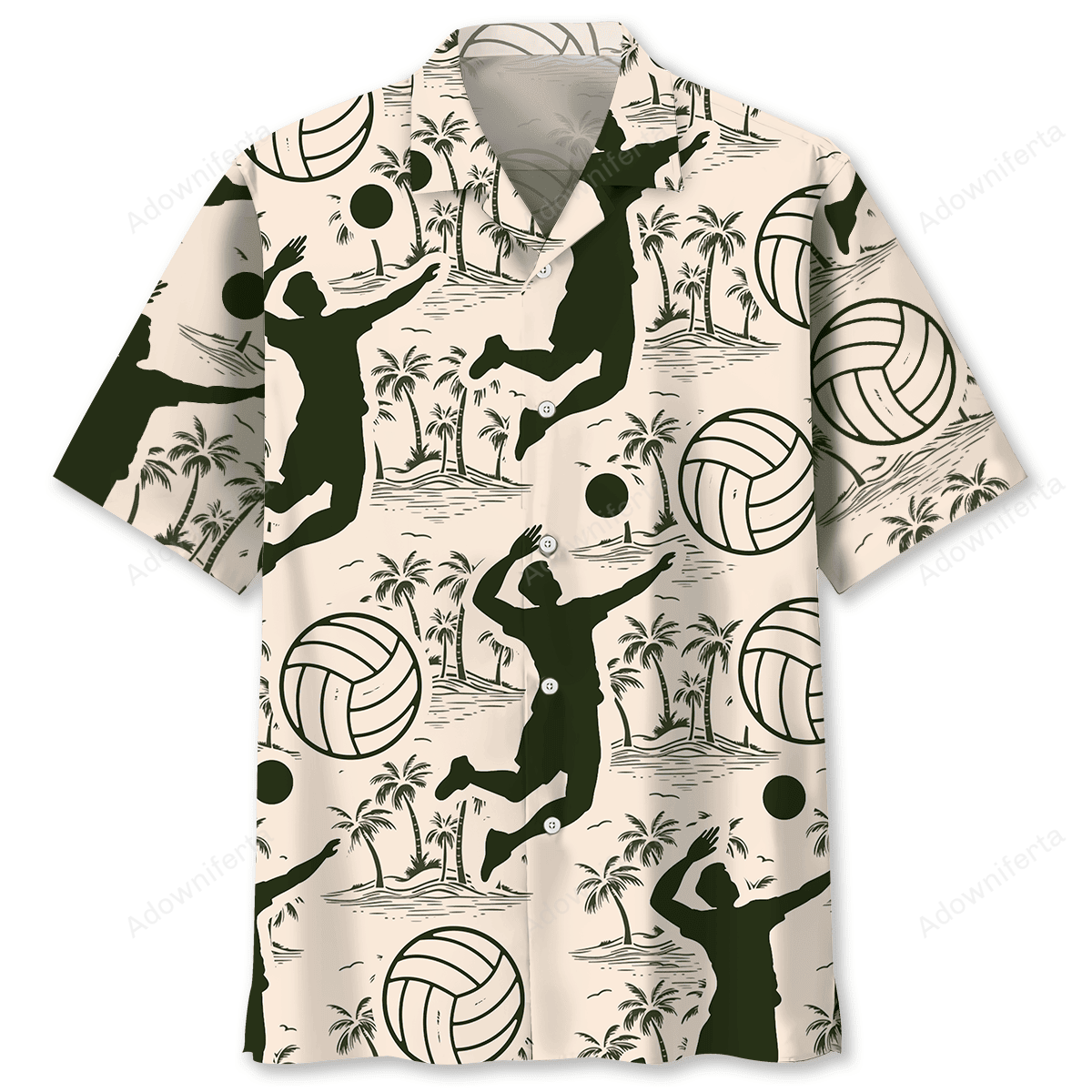 Goalzenith Volleyball Palm Tree Hawaiian Shirt For Fan